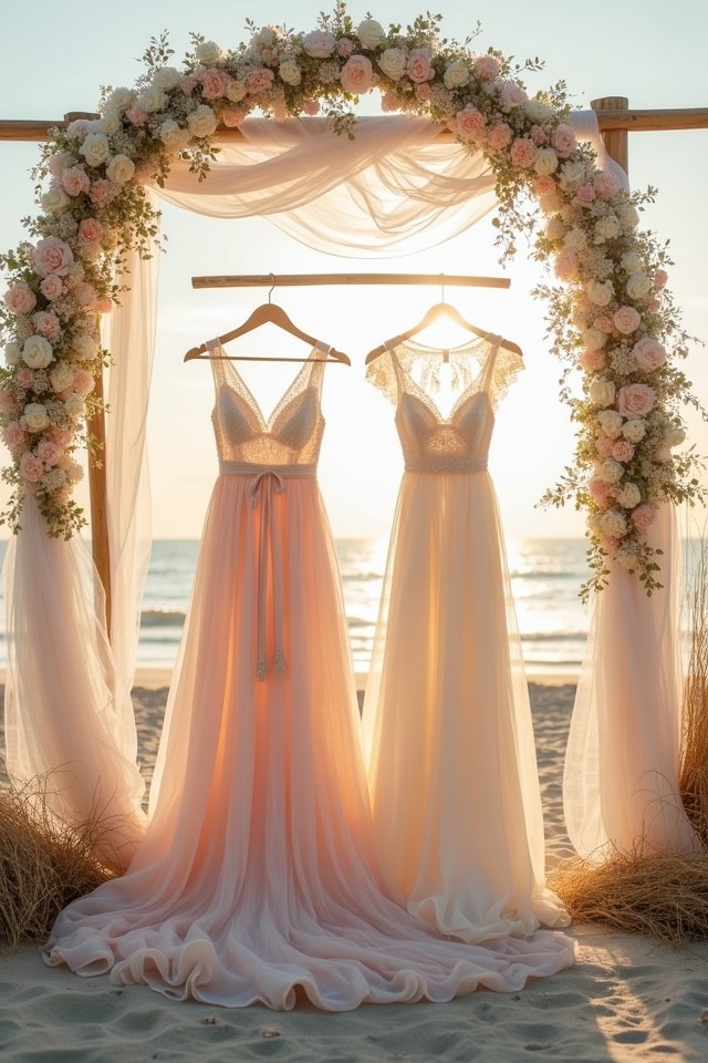 whimsical ruffled wedding gown