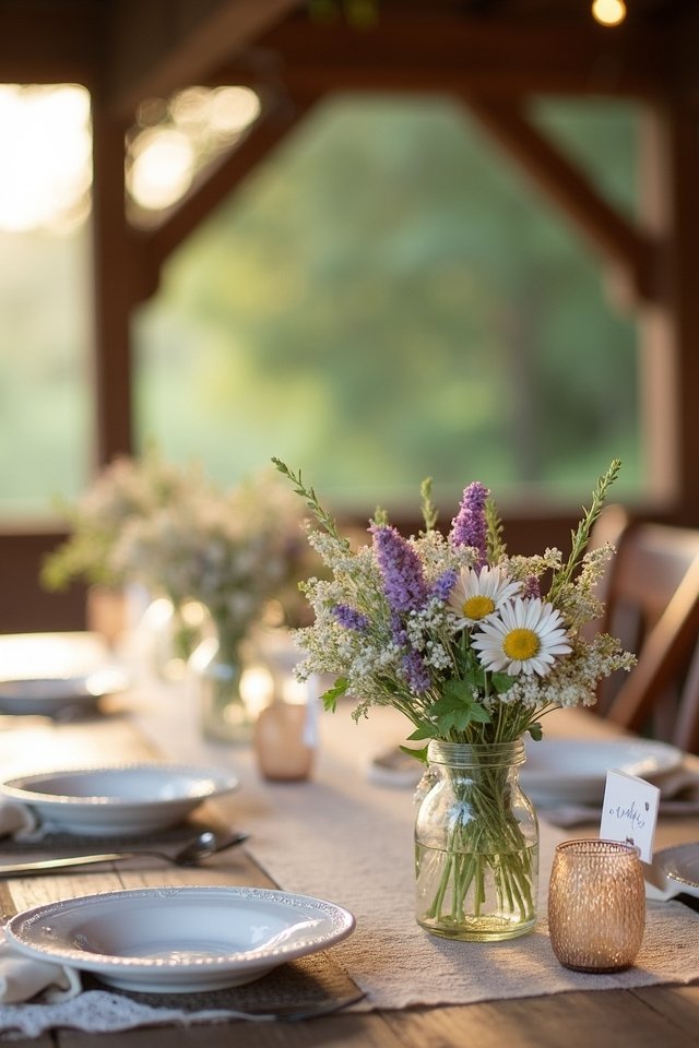 whimsical rustic floral arrangements
