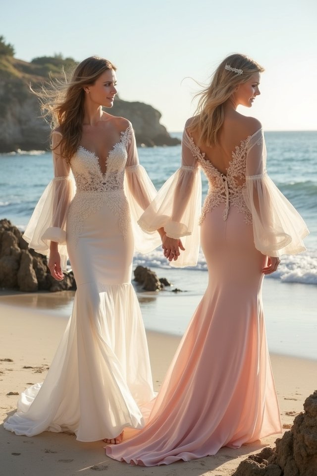 whimsical soft chiffon sleeves