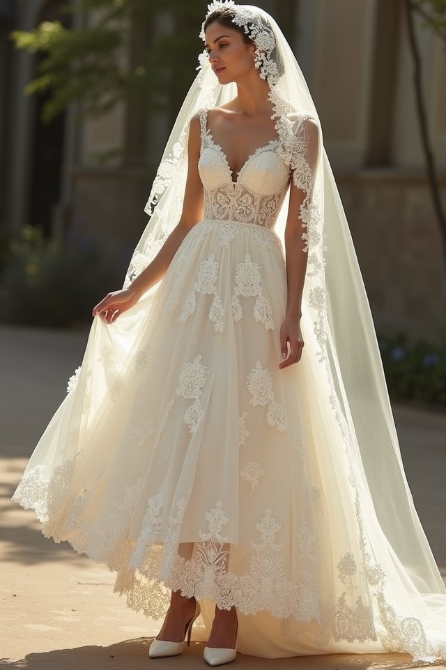 whimsical tea length elegance