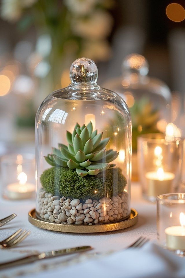 whimsical terrarium wedding centerpieces