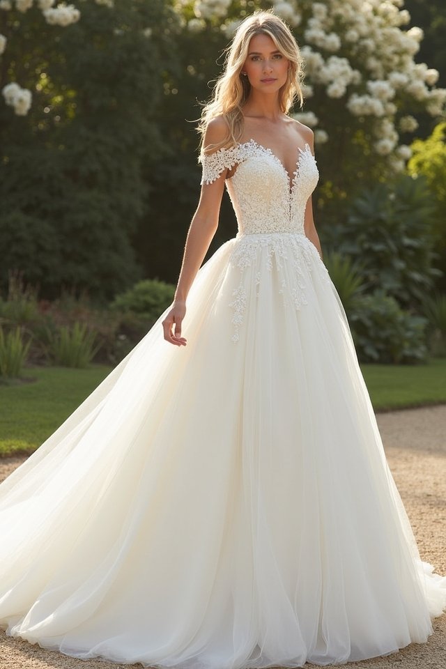 whimsical tulle bridal elegance