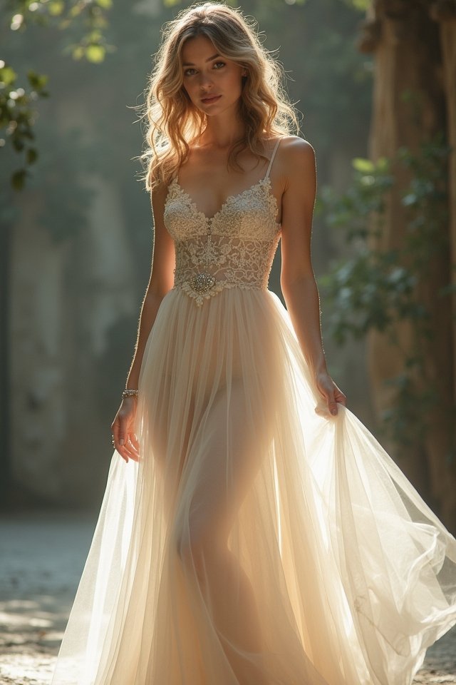 whimsical tulle gown elegance