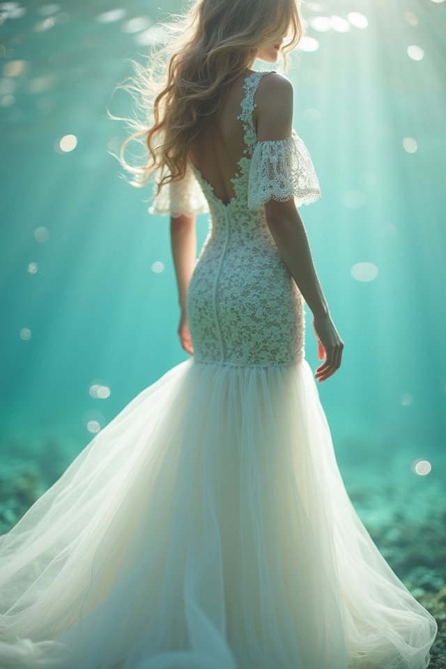 whimsical tulle lace gown