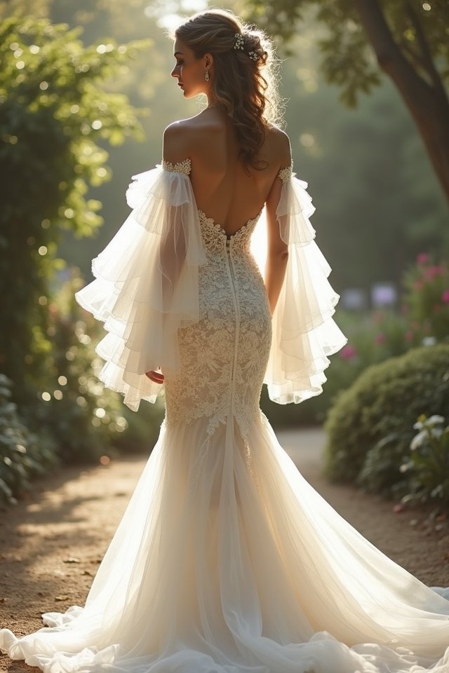 whimsical tulle sleeve dress
