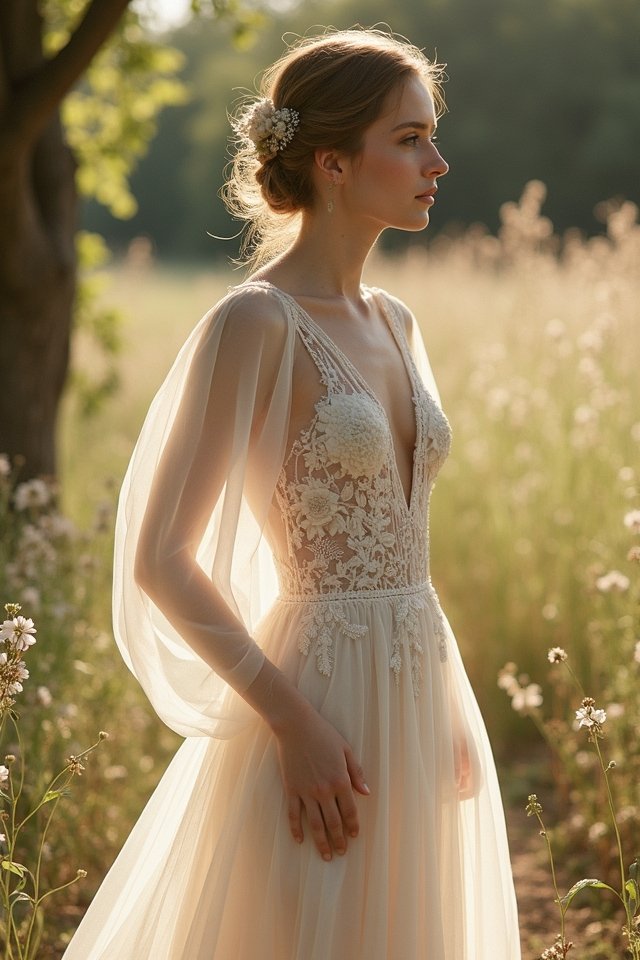 whimsical tulle wrap dress