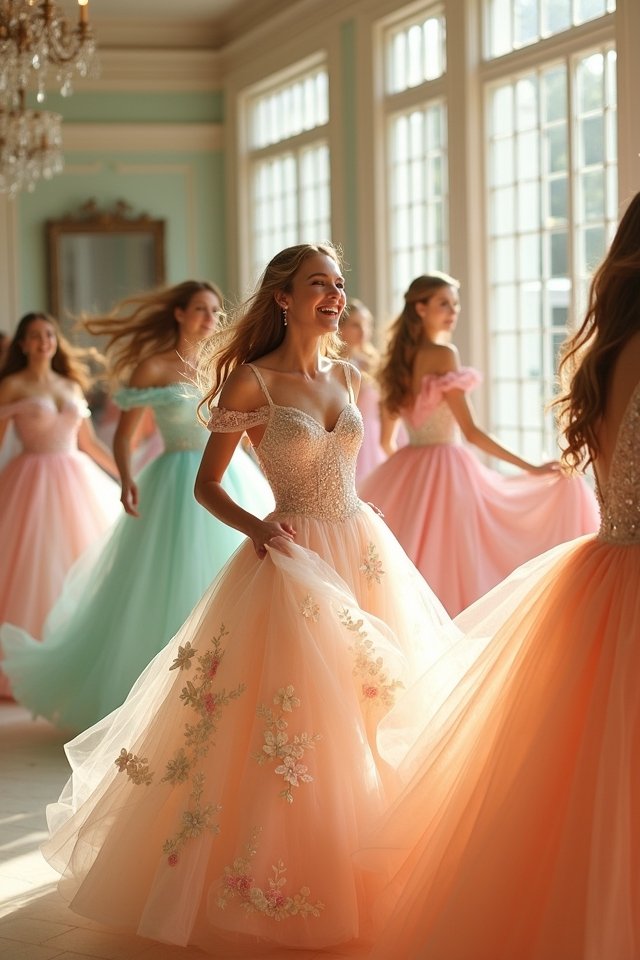 whimsical vibrant ball gowns