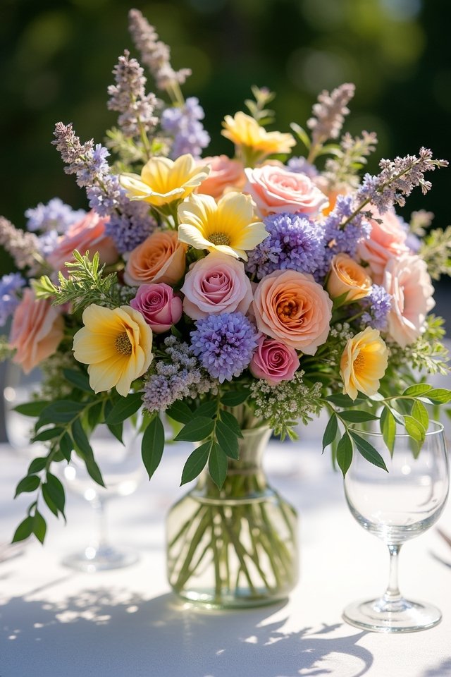 whimsical vibrant wildflower arrangements