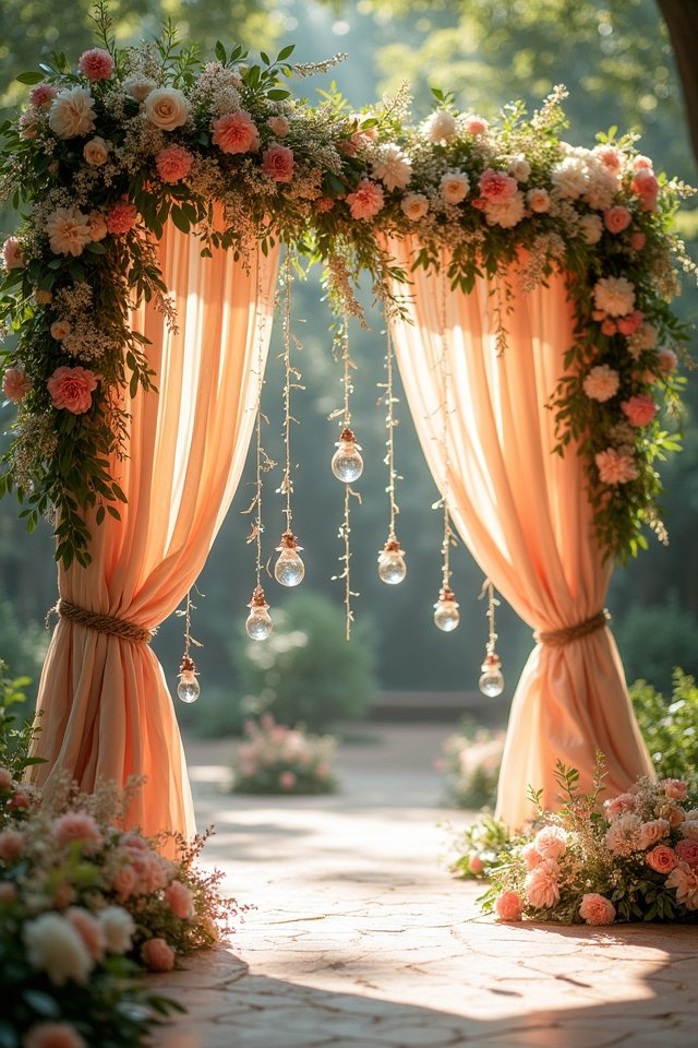 whimsical wedding altar installations