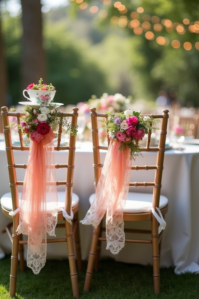 whimsical wedding chair decor