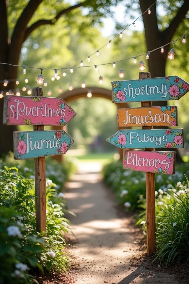 whimsical wedding venue signage