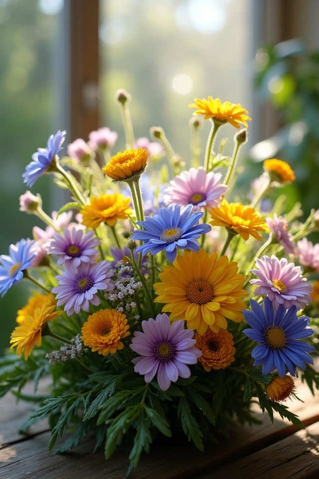 whimsical wildflower altar design