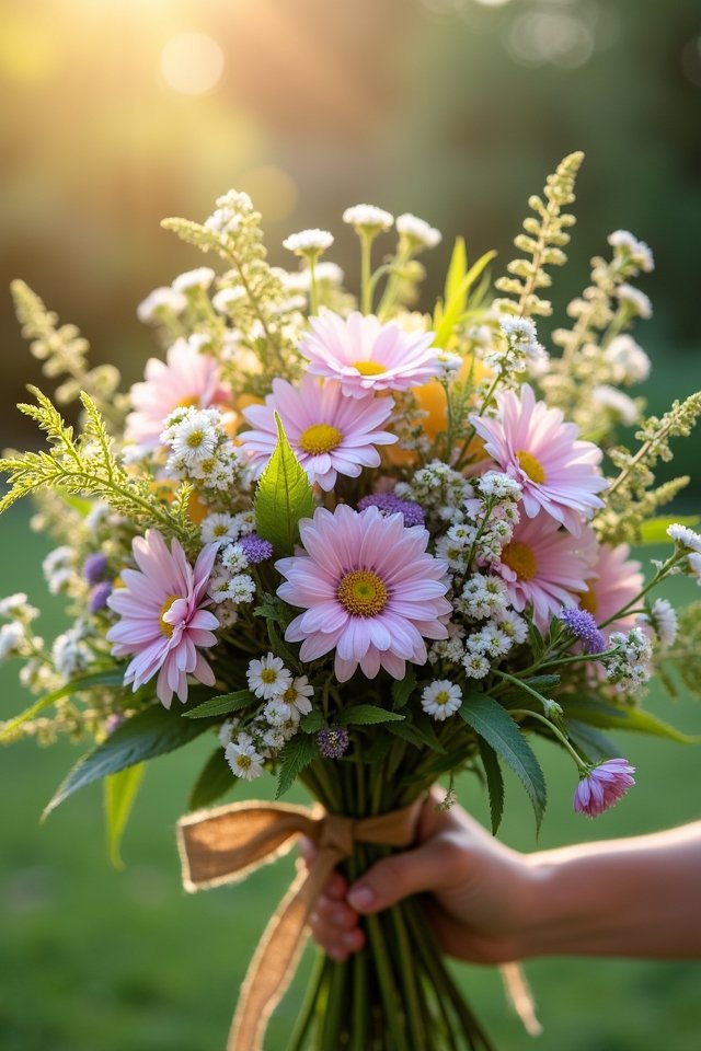 whimsical wildflower bouquet charm