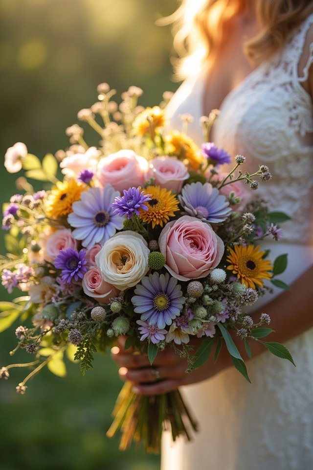 whimsical wildflower bouquet creation