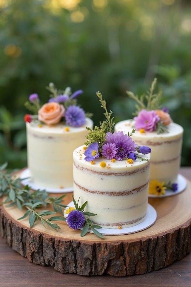 whimsical wildflower naked cake