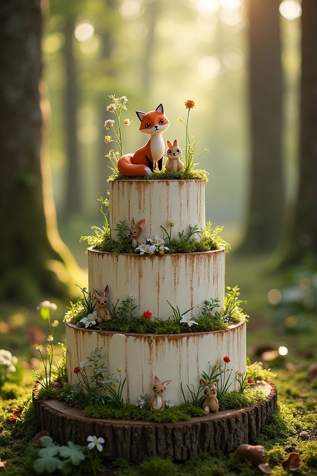 whimsical woodland creature cakes