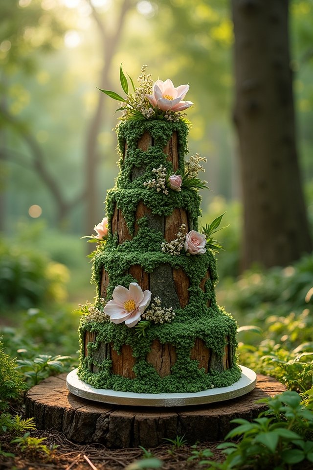 whimsical woodland wedding cake