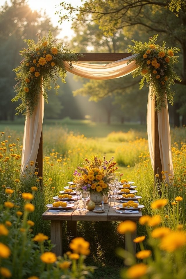 whimsical yellow buttercup celebration