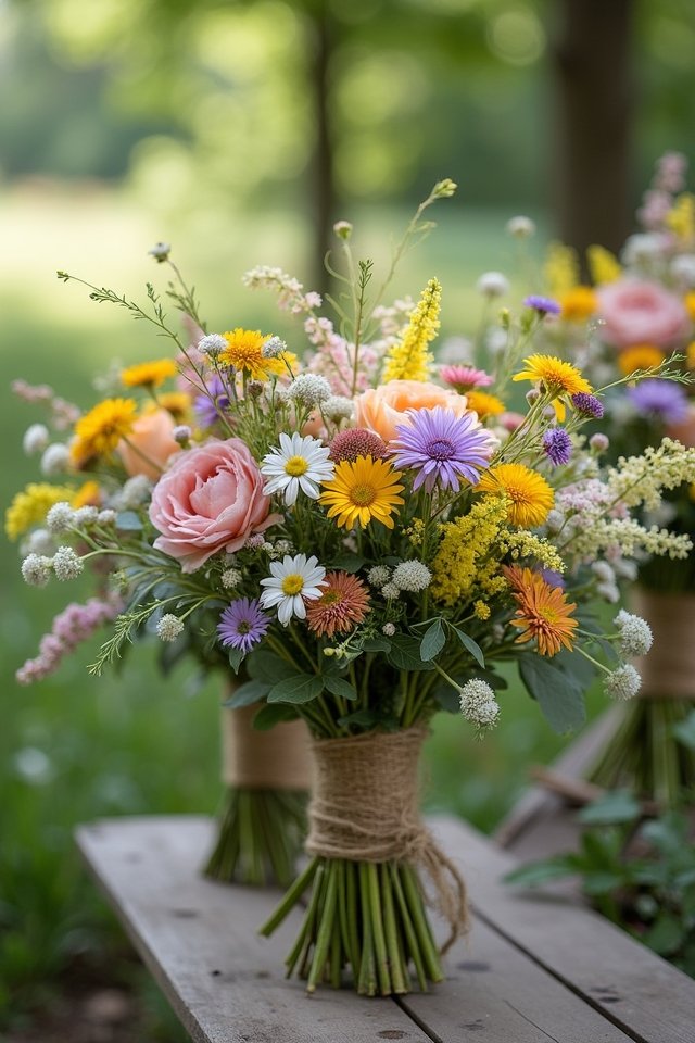 wildflower wedding bouquet charm