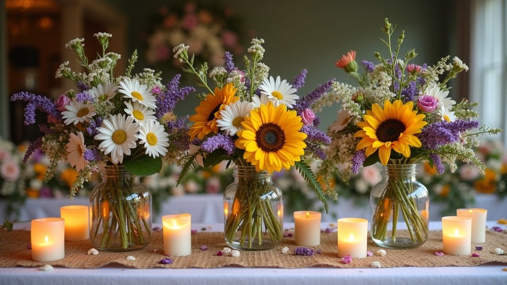 wildflower wedding centerpiece ideas