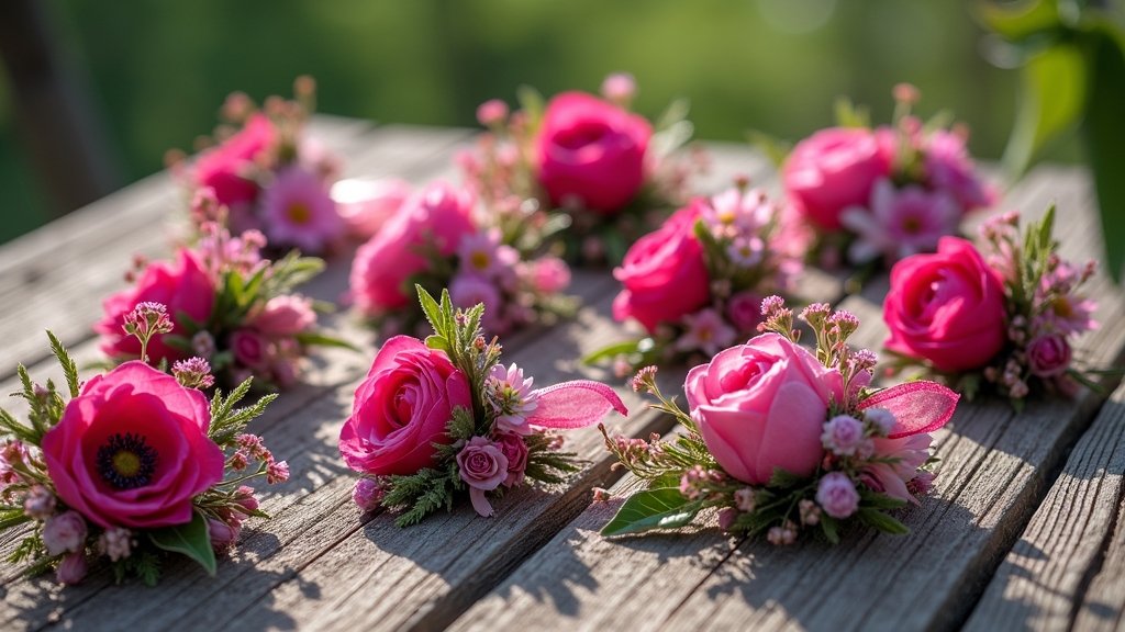 wildflower wedding floral accents