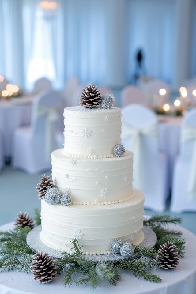 winter wedding cake designs