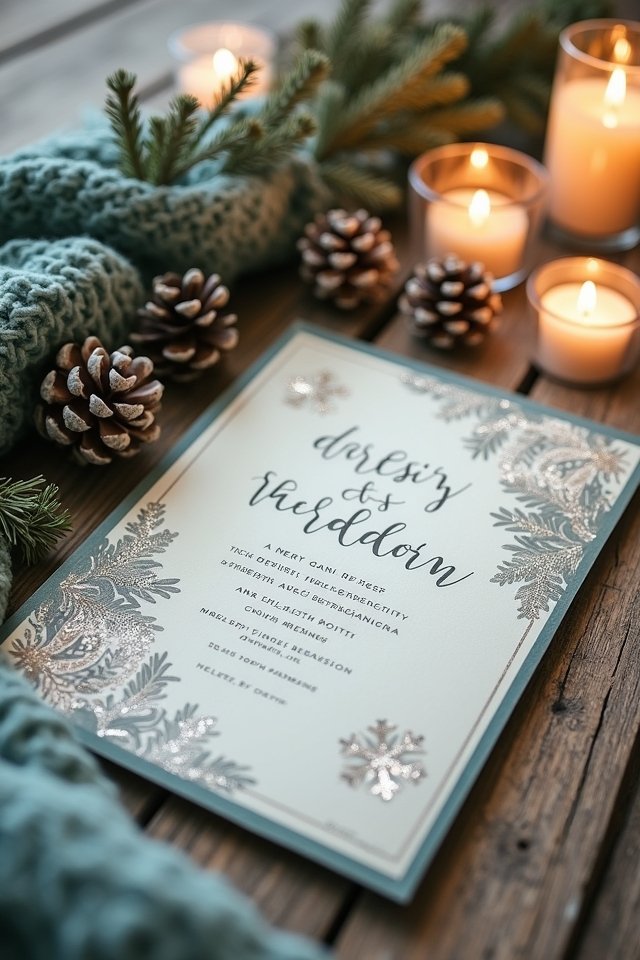 winter wedding invitation designs