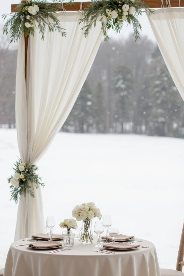 winter wedding neutral elegance