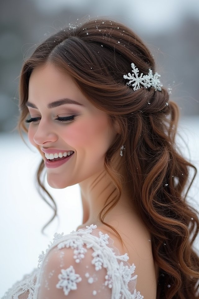 winter wedding romantic waves
