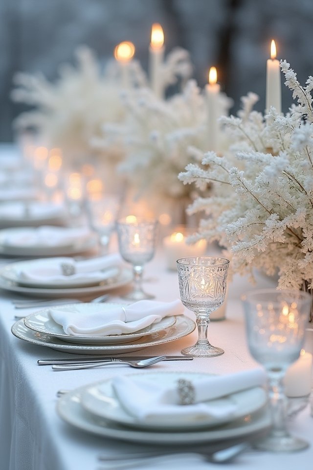 winter wonderland table settings