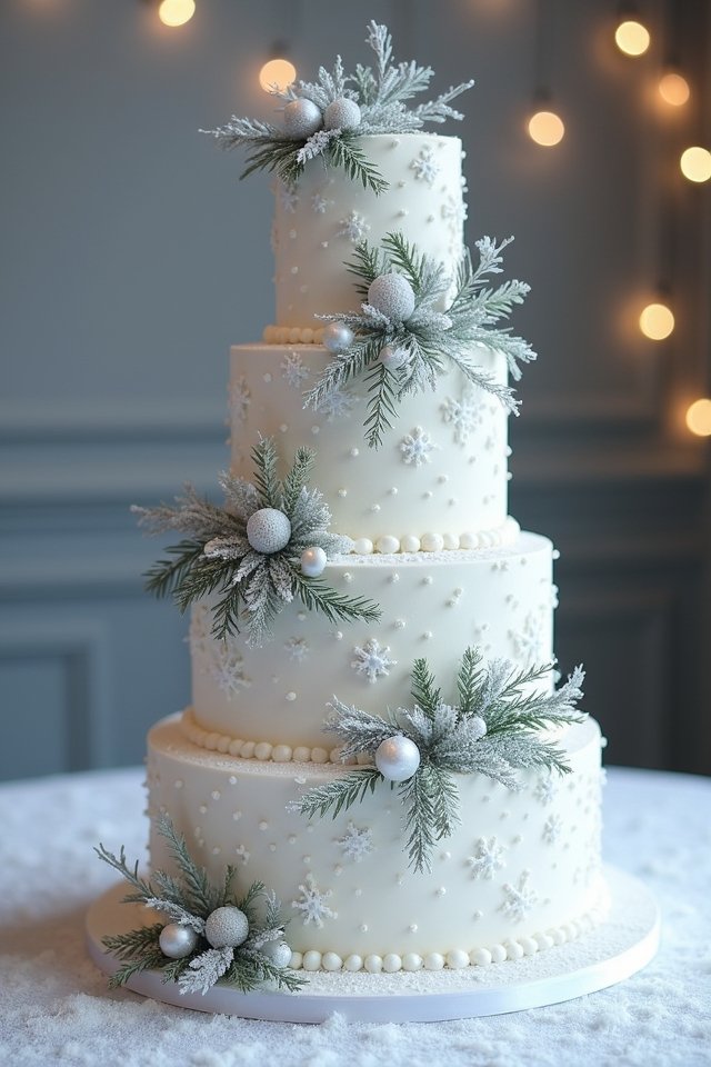 winter wonderland wedding cake