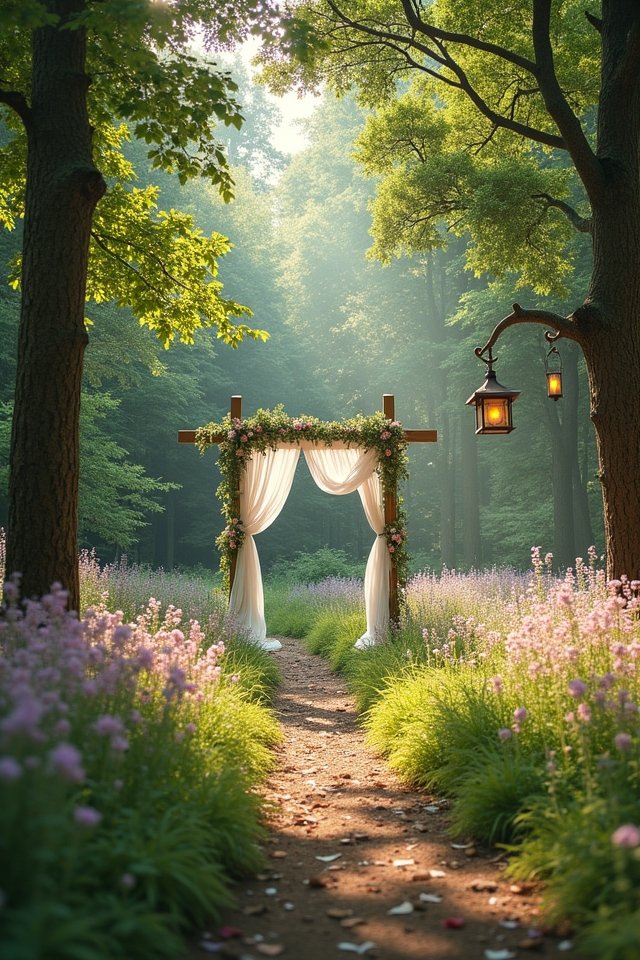 wooded forest wedding bliss