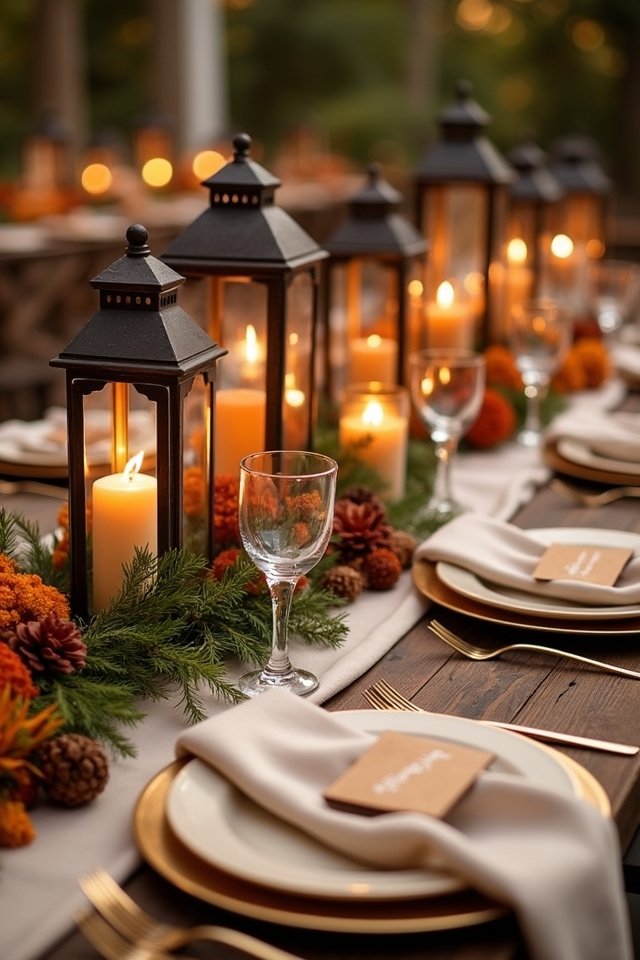 woodland wedding table decor