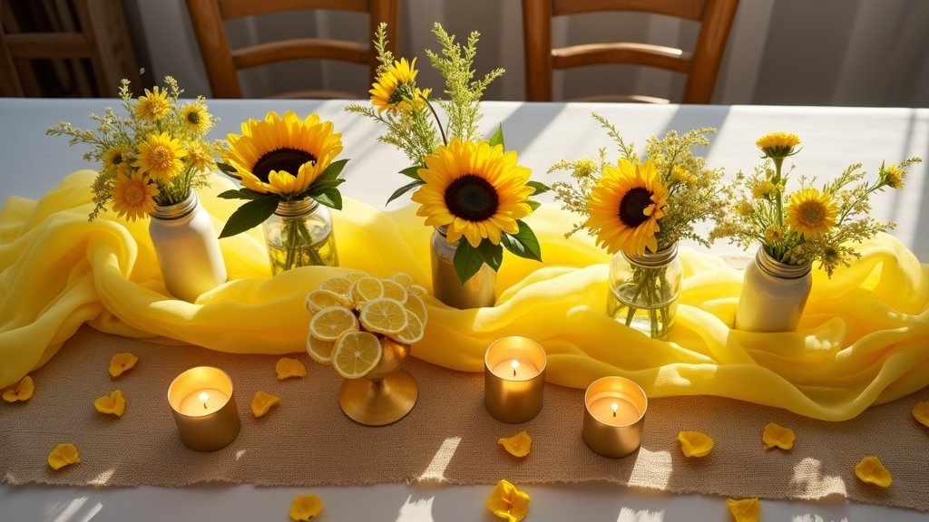 yellow wedding centerpiece ideas